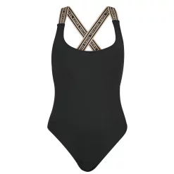 MICHAEL Michael Kors Logo Scoop Neck One Piece Swimsuit