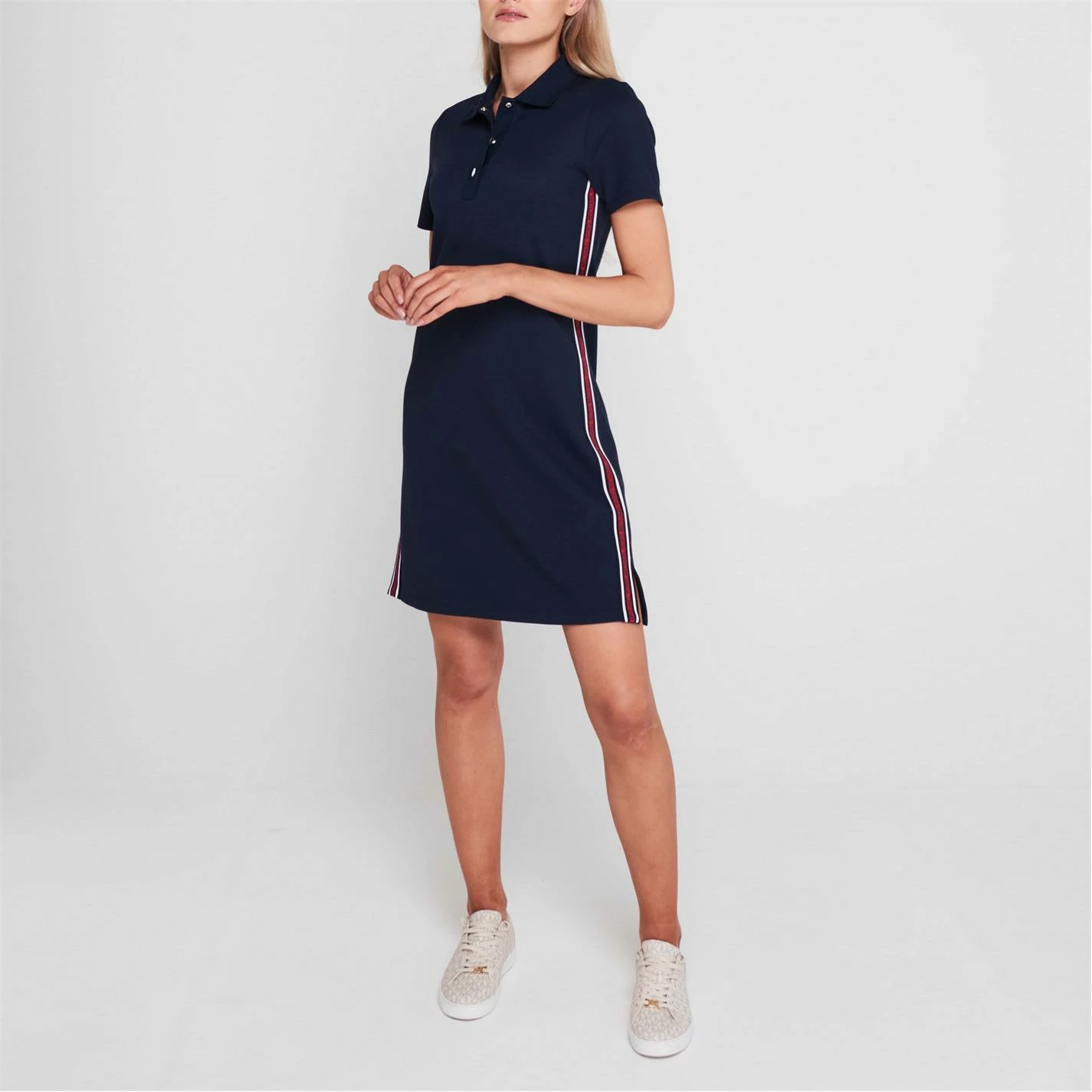MICHAEL Michael Kors Short Sleeve Tape Polo Dress 4 MICHAEL Michael Kors Short Sleeve Tape Polo Dress - Image 2