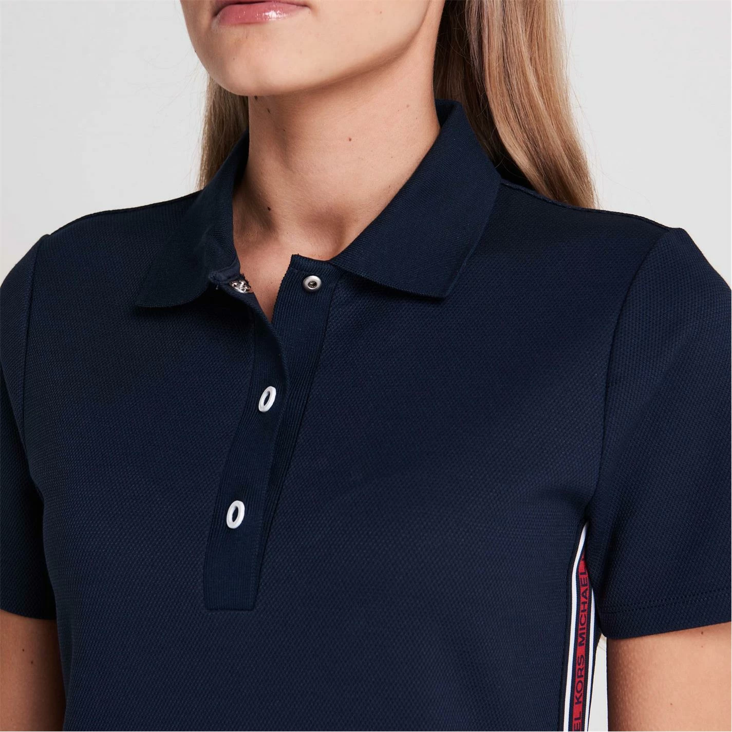 MICHAEL Michael Kors Short Sleeve Tape Polo Dress 6 MICHAEL Michael Kors Short Sleeve Tape Polo Dress - Image 4