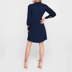 MICHAEL Michael Kors Long Sleeve Satin Mini Dress -MICHAEL Michael Kors Official Shop 65125018 xxl a2