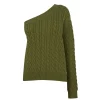 MICHAEL MICHAEL KORS Cable Knit One Shoulder Sweater