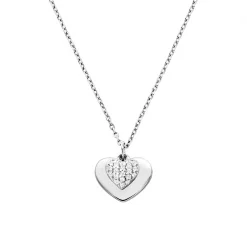 MICHAEL Michael Kors Plated Pave Heart Necklace
