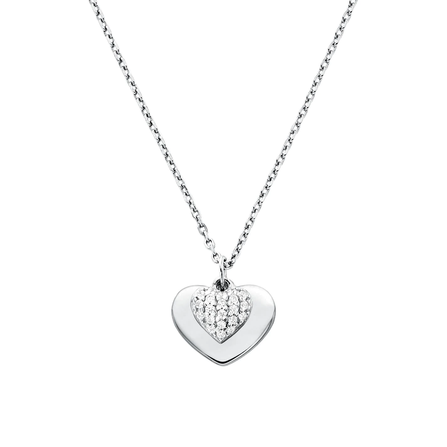 MICHAEL Michael Kors Plated Pave Heart Necklace 3 MICHAEL Michael Kors Plated Pave Heart Necklace