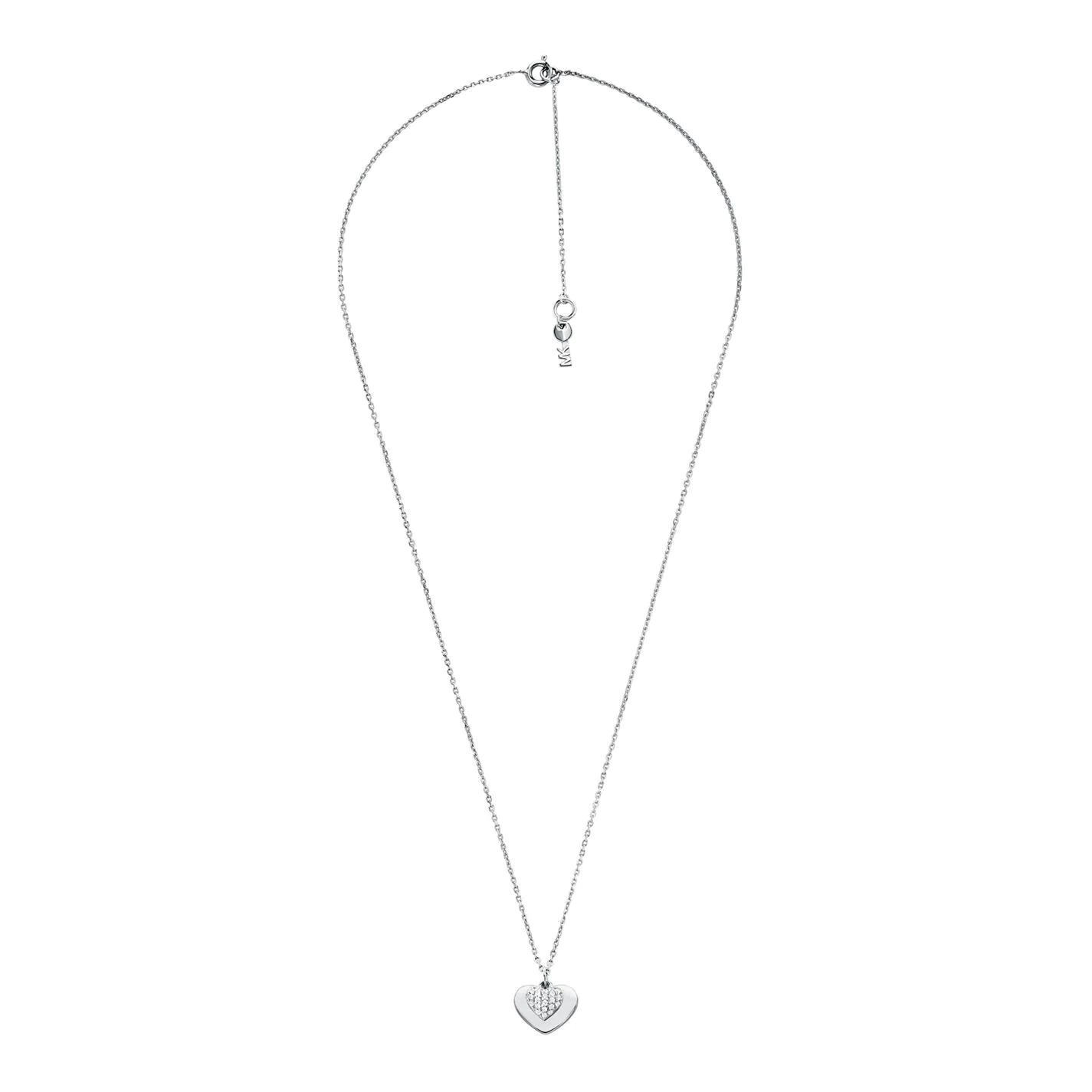 MICHAEL Michael Kors Plated Pave Heart Necklace 4 MICHAEL Michael Kors Plated Pave Heart Necklace - Image 2