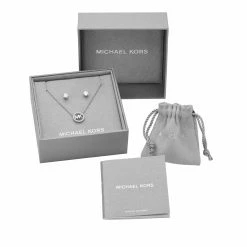 MICHAEL Michael Kors 14k Gold Plated Pave Logo Charm Necklace and Stud Earring Set 9 MICHAEL Michael Kors 14k Gold Plated Pave Logo Charm Necklace and Stud Earring Set -MICHAEL Michael Kors Official Shop 70654011 xxl a3