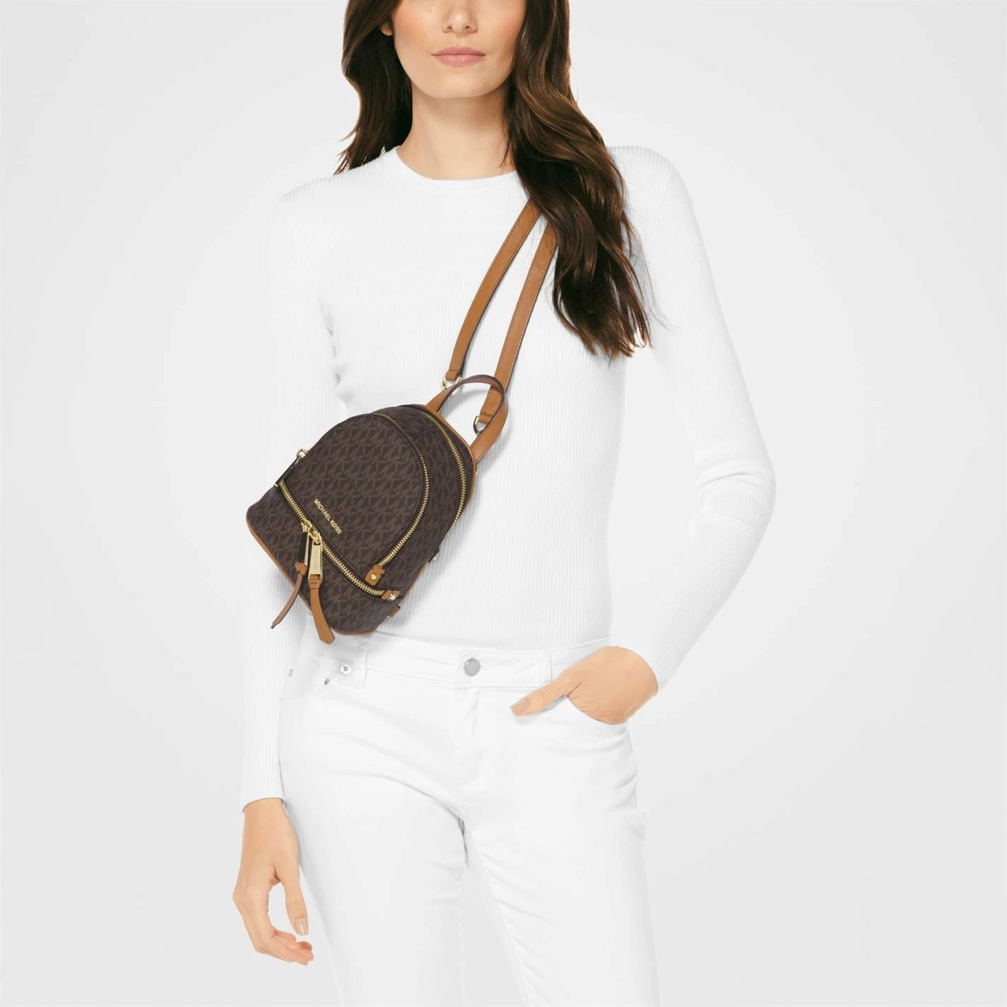 MICHAEL Michael Kors Rhea Zip Backpack 4 MICHAEL Michael Kors Rhea Zip Backpack - Image 2