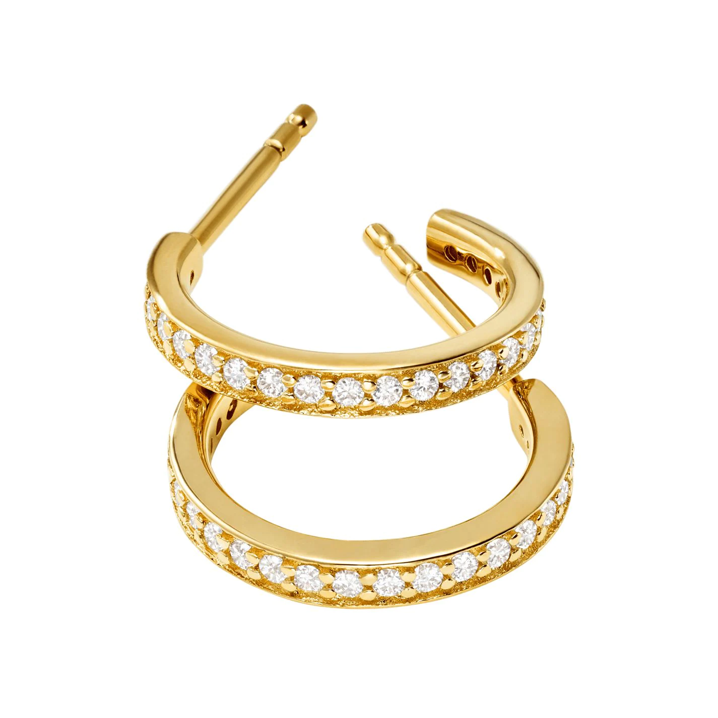 MICHAEL Michael Kors Michael Michael Kors Pave Hoop Earrings Womens 4 MICHAEL Michael Kors Michael Michael Kors Pave Hoop Earrings Womens - Image 2