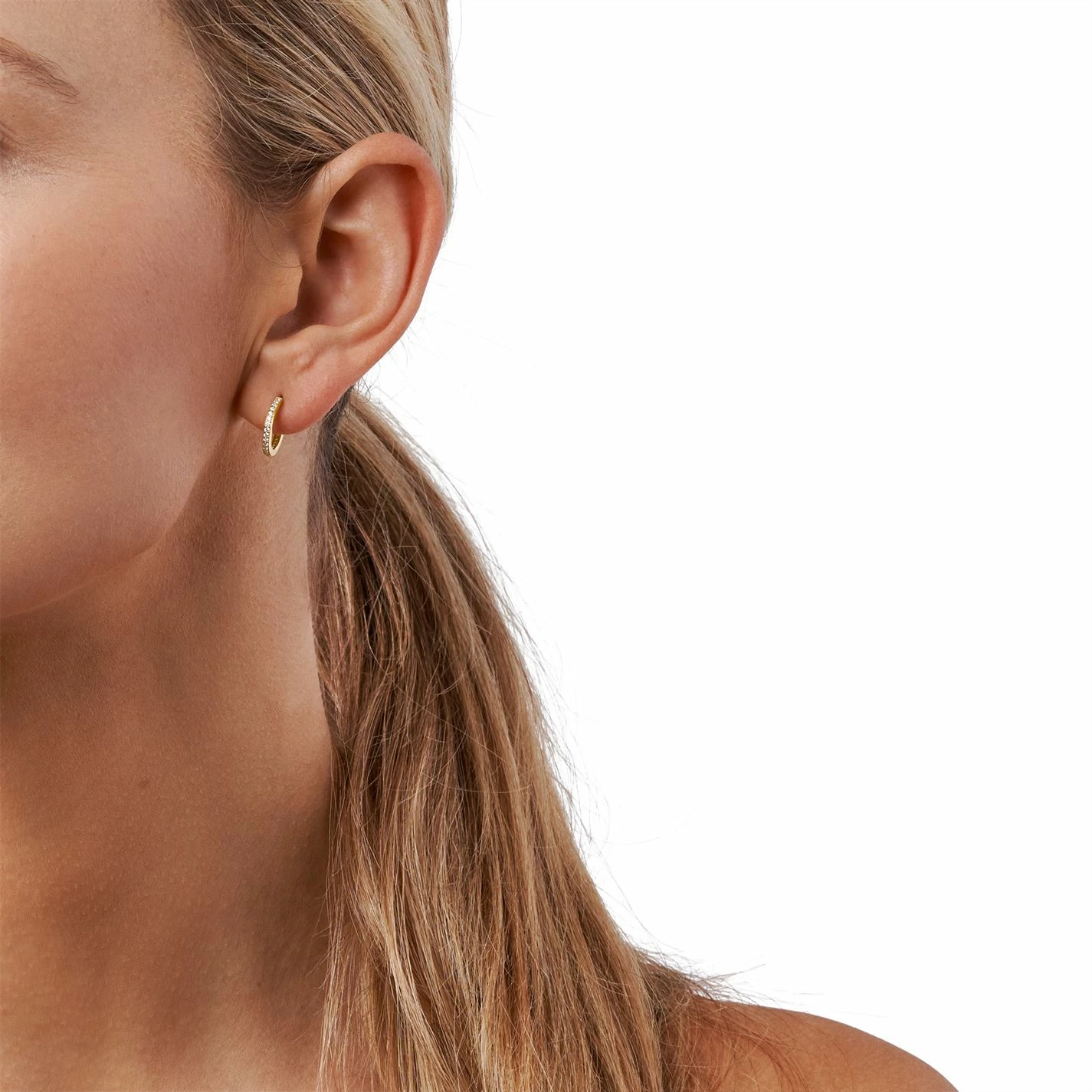 MICHAEL Michael Kors Michael Michael Kors Pave Hoop Earrings Womens 5 MICHAEL Michael Kors Michael Michael Kors Pave Hoop Earrings Womens - Image 3