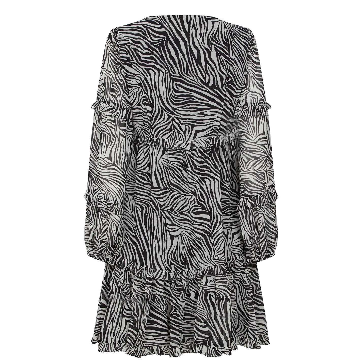 MICHAEL Michael Kors Michael Kors Long Sleeve Zebra Mini Dress Womens 4 MICHAEL Michael Kors Michael Kors Long Sleeve Zebra Mini Dress Womens - Image 2