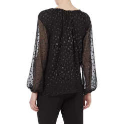 MICHAEL Michael Kors Draw String V Neck Blouse -MICHAEL Michael Kors Official Shop ai436800 xxl a2